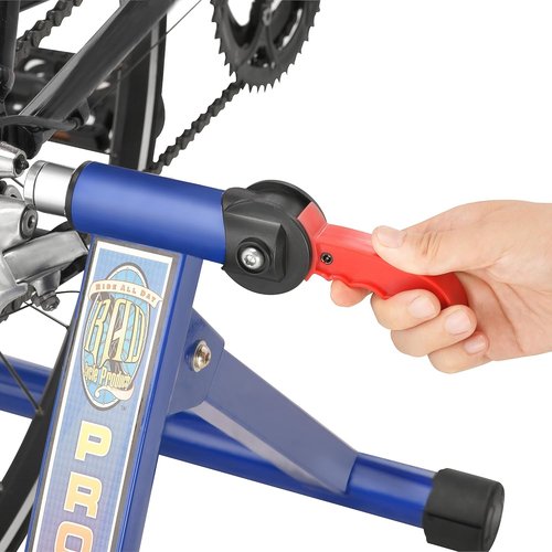 Max Racer PRO 7 Levels of with Smooth Magnetic Resistance Bicycle Trainer Allows You to Work Out with Your Bike