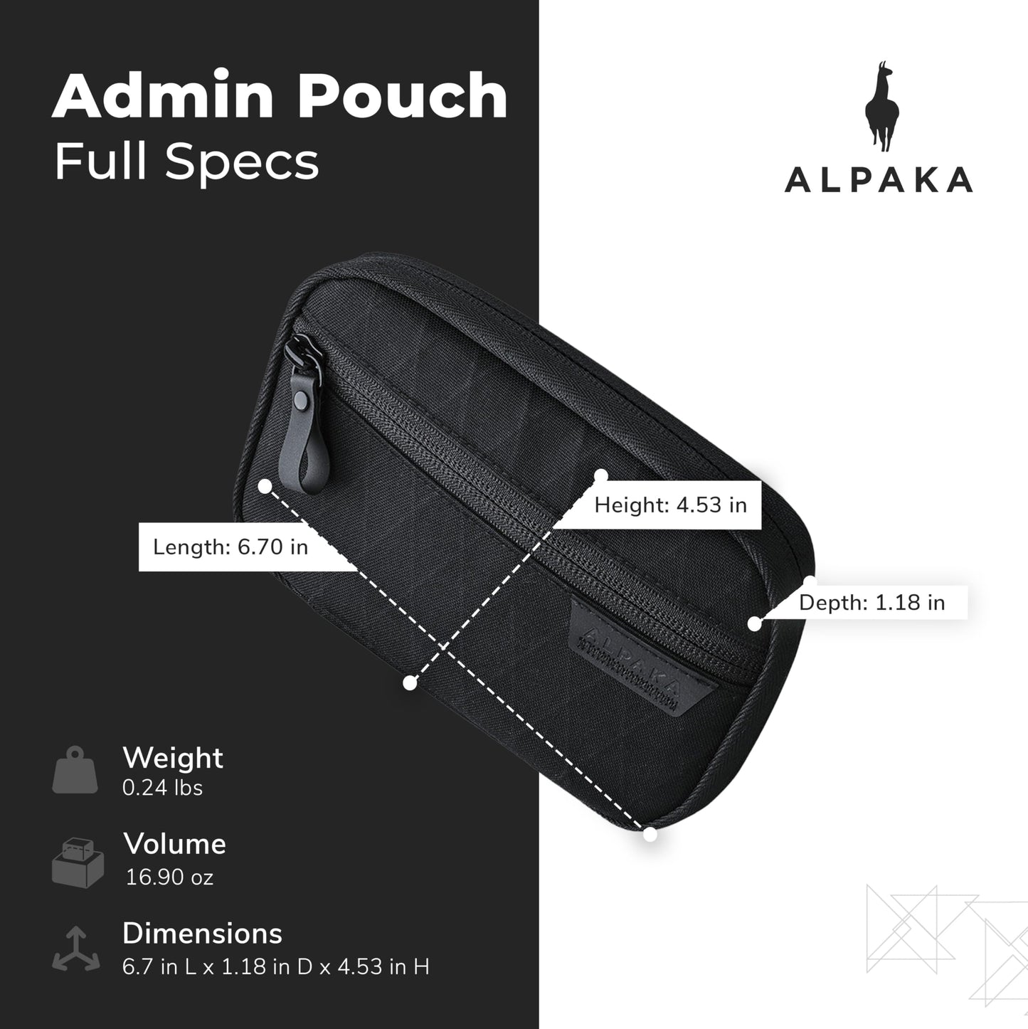 ALPAKA HUB Pouch - Soft-Shell Small Pouch Storage for Electronic Accessories, Tools, Durable, Weatherproof, and UV Resistant X-Pac X42 Fabric - Olive Green