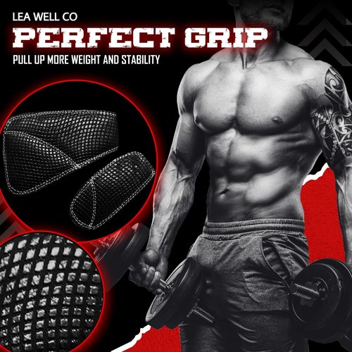 LEA WELL CO Workout Gloves! Premium Grip, Wrist Support, and Comfort. Weight Lifting Gloves for Men and Women for Bodybuilding, Gym Training and Exercise (Black, X-Large)
