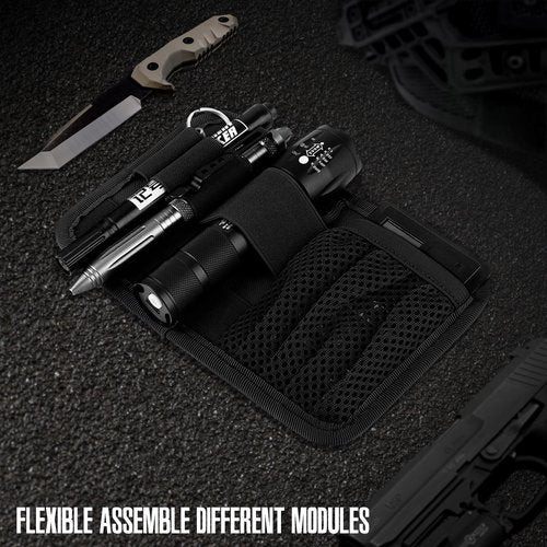 bvya Tactical Bag Insert Modular Panel Organizer Utility Admin Pouch Hook Fasteners for Gadgets