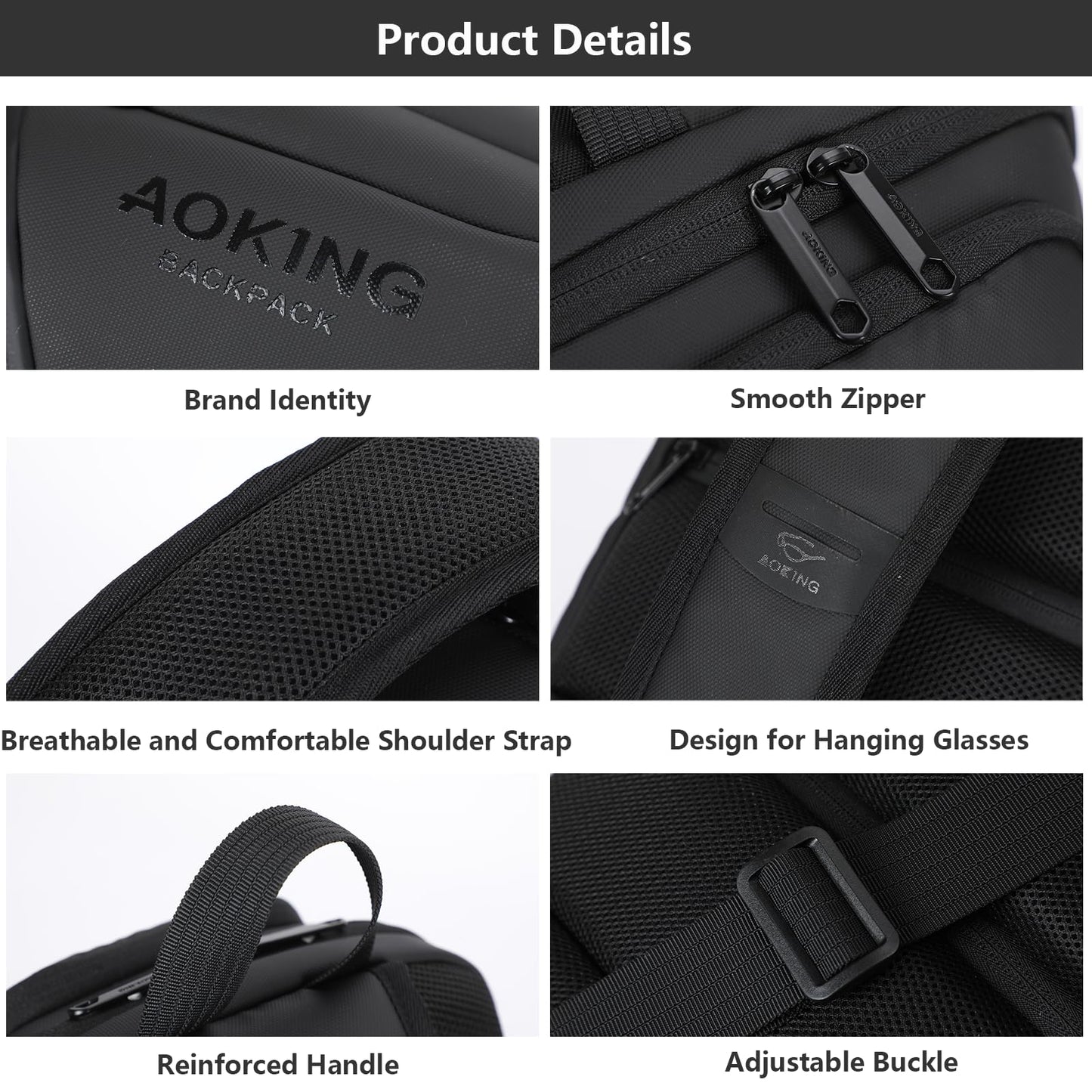 AOKING Mens Sling Bag, Waterproof Cross Body Bag Men's Shoulder Bags Crossbody Sling Backpack, Lightweight One Strap Backpack(8.3x4.7x14.2inches)