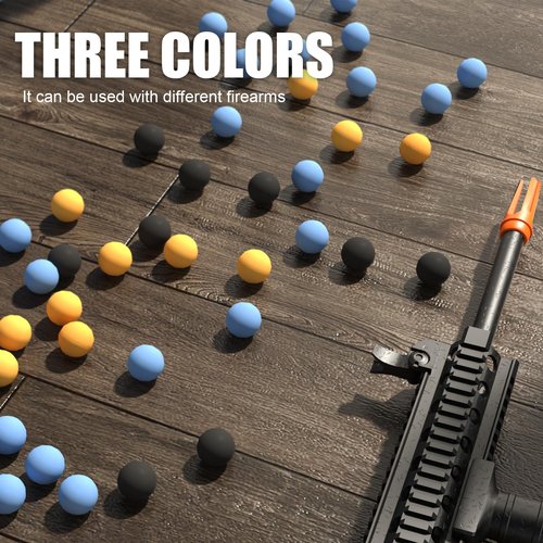 LinRui 100ct .68 Cal Paintballs for Reusable Training and Less Lethal Self Defense Balls, Paintballs .68 Caliber Ammo Rubber Projectile Fit for Byrna SD/T4E HDR/Paintball Guns （Goggle Included）