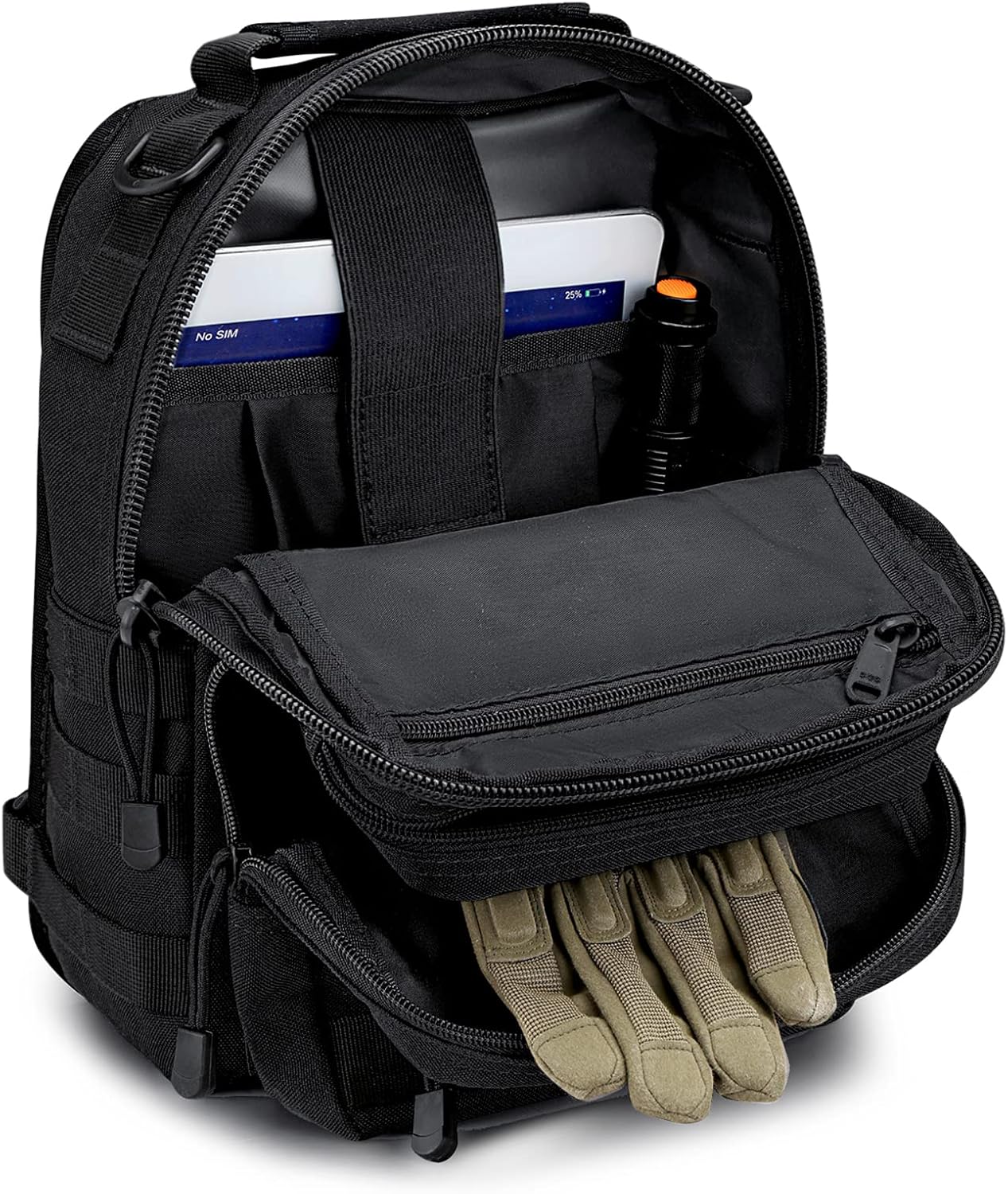 G4Free Tactical Sling Bag Backpack Military Rover Shoulder Sling Pack Molle EDC Small Crossbody Chest Pack