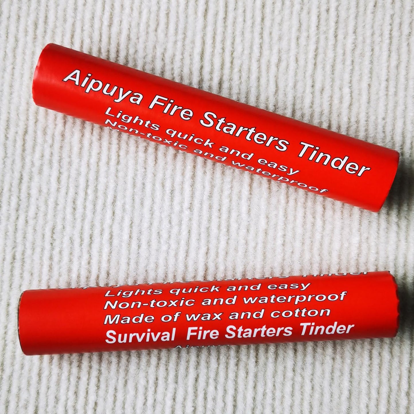 Aipuya Survival Fire Tinder, New Fat Rope Stick Version, Best Firestarter for Emergency, Survival, Campfire, Bushcraft, and Hiking - Waterproof & Non-Toxic (1)