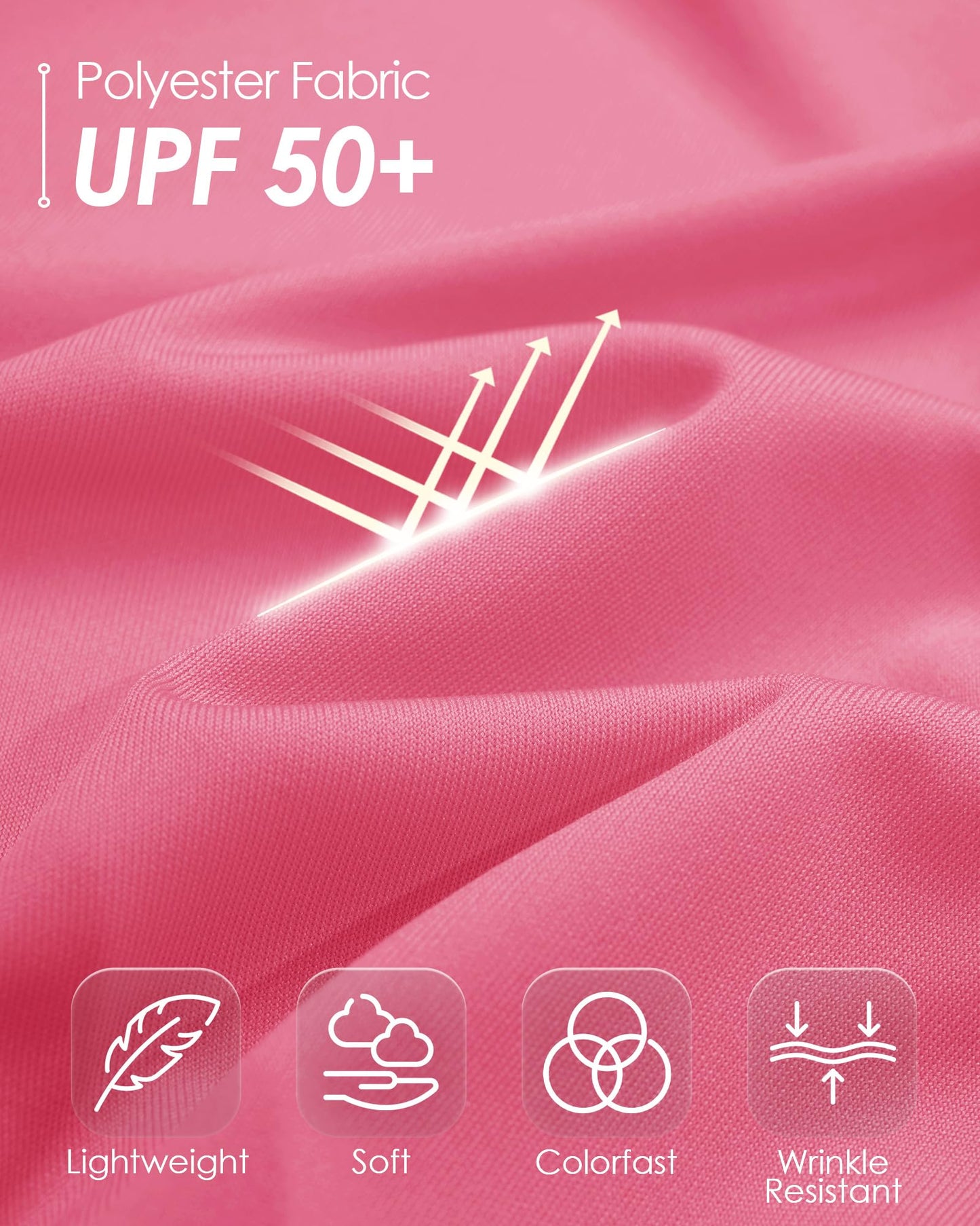 Boladeci Sun Shirts for Womens Rash Guard Long Sleeve Swim Shirts Woman UPF 50+ UV Protection Workout Top Rose Red L