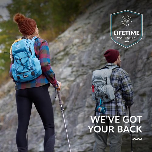 Sherpa Hiking Hydration Backpack – 22L Hiking Backpack with Water Bladder, Phone Compartment, Waterproof Zippers & Trekking Pole Holders