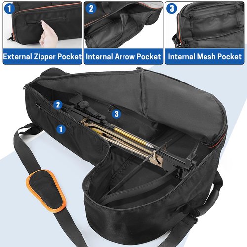 VISEMAN Soft Crossbow Case, Crossbow Carry Bag with Padded Backpack Strap, Crossbow Protective Bag Fits Crossbows Up to 21 x 36 Inches