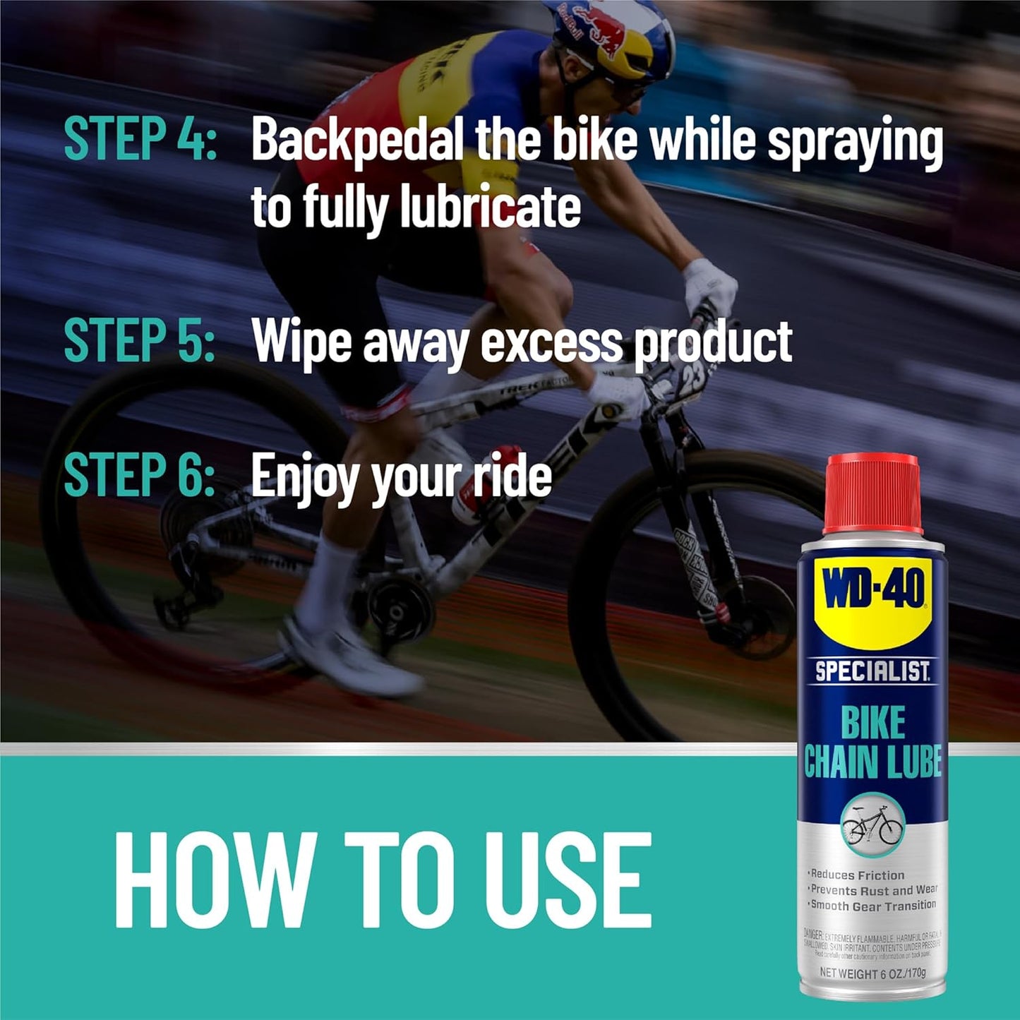 WD-40 Specialist Bike Chain Lube - 6 OZ | Premium Lubricant for Smooth Cycling
