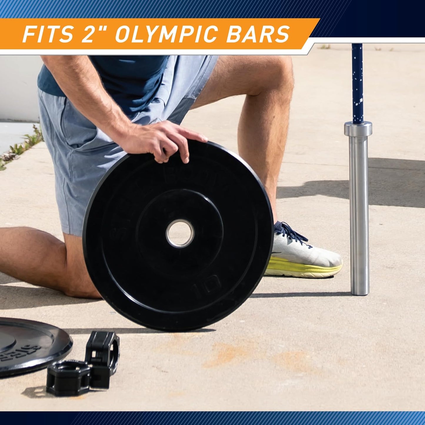 Steelbody Olympic Rubber Bumper Weight Plate - 10 lb. / 25 lb. / 35 lb. / 45 lb. Workout Weights