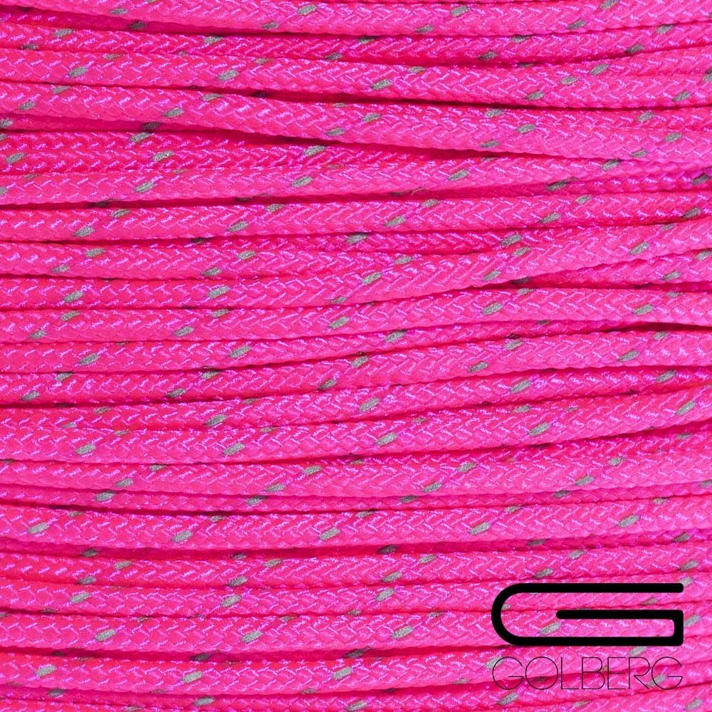 GOLBERG G 1.8mm Fluorescent Reflective 95lb Paracord – 20 Meters – Perfect for Guyline, Tent Rope, Camping, Hiking – (Reflective Neon Turquoise/Scarlet Red)