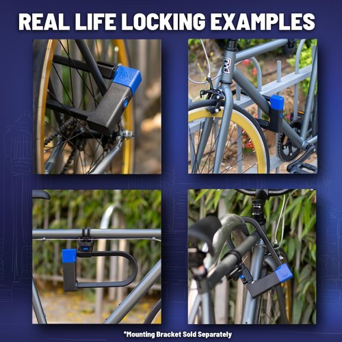 PENTAGON Bike U Lock - Patented Heavy Duty Anti Theft Bicycle ULock - Ultra Lightweight Sold Secure Gold Bike Security D Lock with Keys for Bikes Electric Bikes and Scooters (3.35/7.1 in)