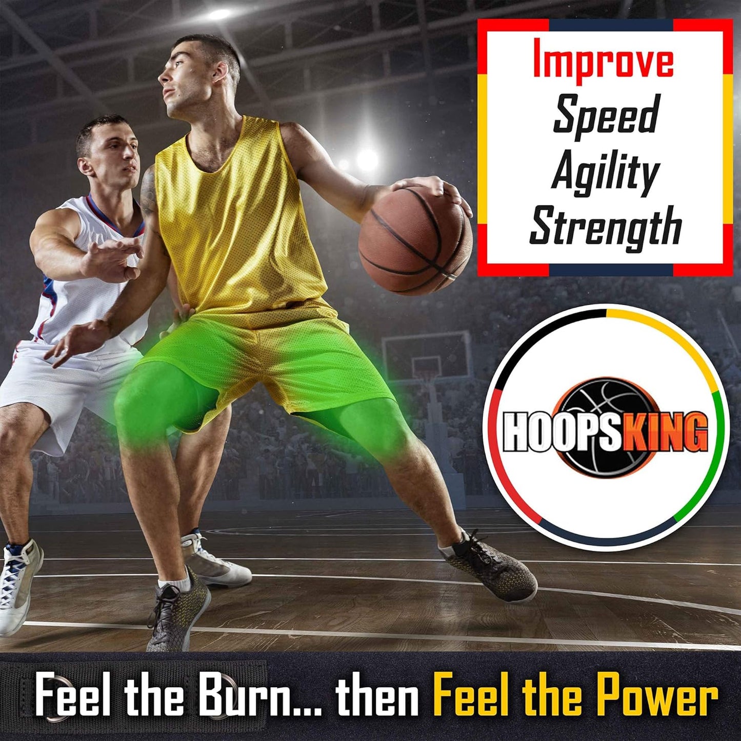 Speed Bands for Lateral Resistance Training - D-Fend Lockdown, Non-Rolling, Strength & Toning