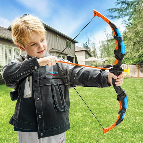 Life Bow and Arrow Set for Kids 4-12, Light Up Archery Bows with 2 Targets, Outdoor Toy Games for Boys