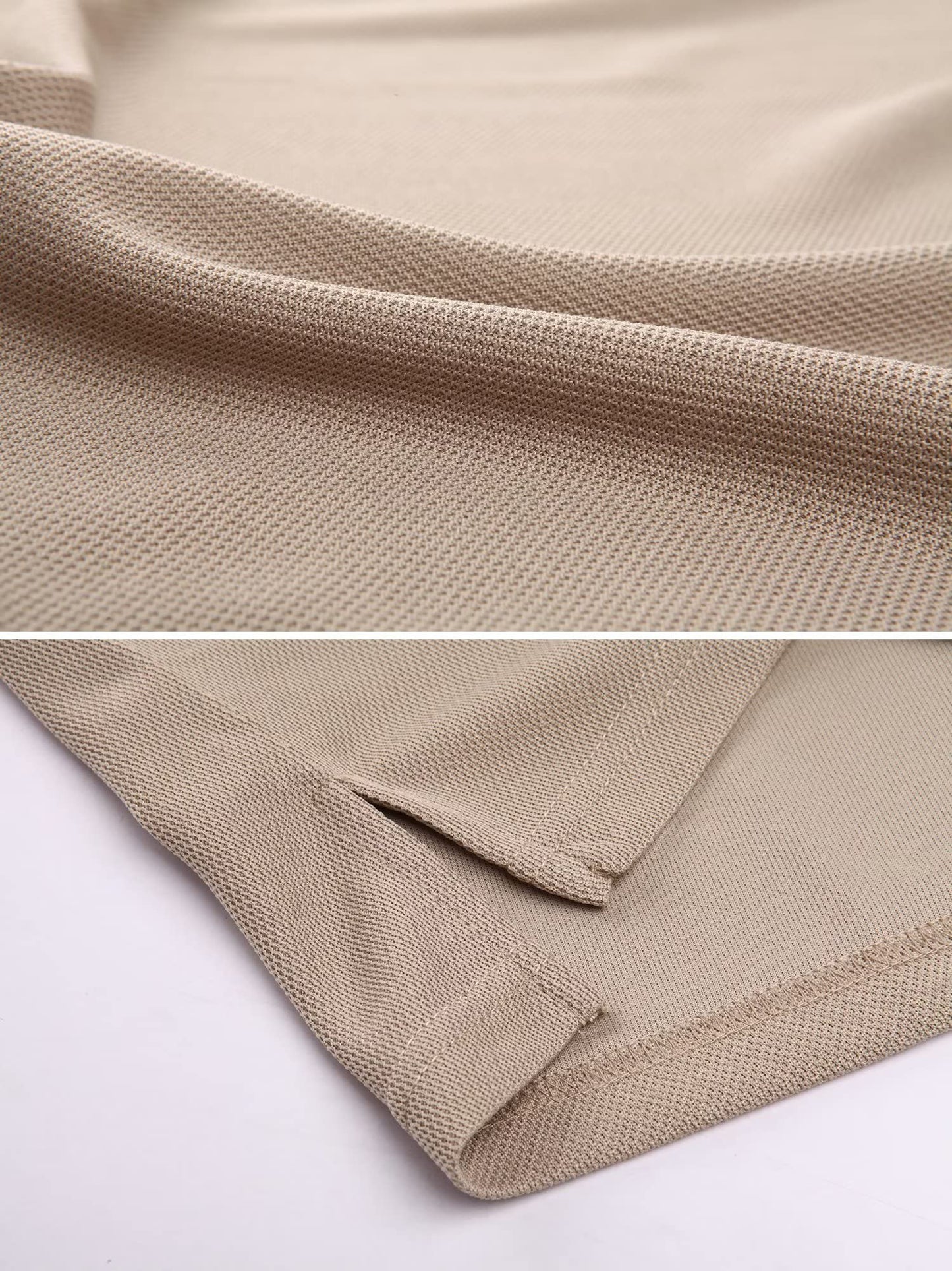 MAGCOMSEN Mens Polo Shirts Short Sleeve Golf Outdoor Dry Fit Polo Shirt Work Tactical T Shirt Khaki XL