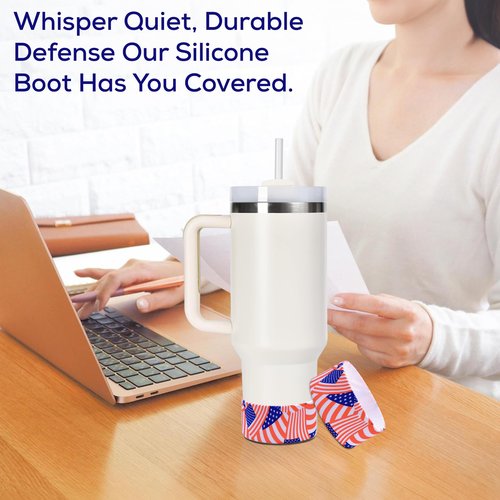 Patriotic Tumbler Boot - Silicone Boots Compatible with Stanley Quencher 20, 30 and 40oz & IceFlow Flip Straw Bottle 20oz 30oz - Tumbler accessories - USA Accessories - Patriotic Decorations