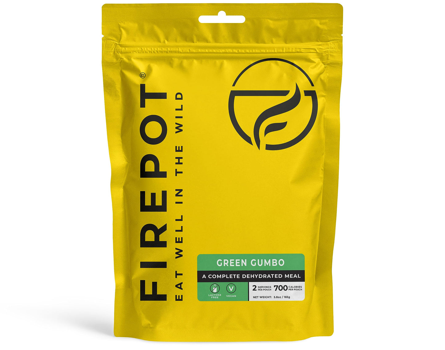 FIREPOT Green Gumbo - Healthy Plant Based Dehydrated Camping & Backpacking Meals (2 Servings)