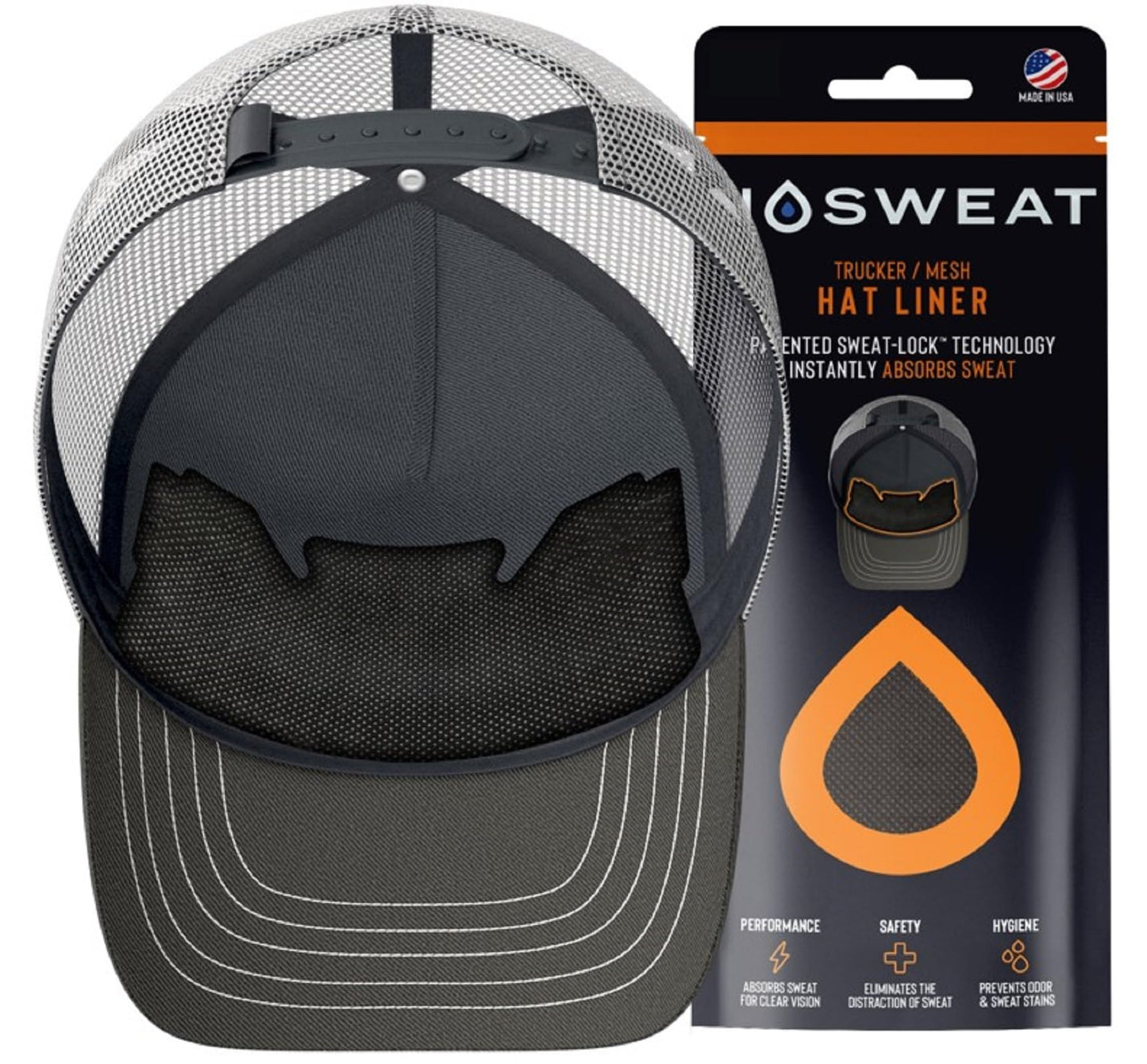Trucker Hat Sweat Liner & Mesh Hat Sweat Guard Bands | Patented by NoSweat (3)
