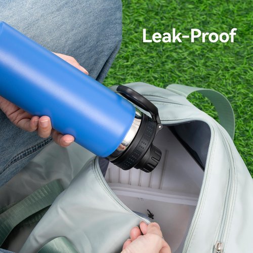 Spout Lid for Hydro Flask 12 16 18 20 32 40 64 oz Wide Mouth Bottles Accessory– Leak Proof BPA Free Replacement Cap with Handle, Compatible with HydroCell ThermoFlask Takeya Iron Flask Simple Modern