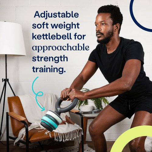 Cubii Build Adjustable Kettlebell Set - Includes Two Cubii SoftRings Removable Interchangeable Soft Weights