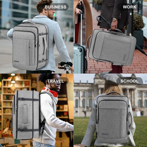 Gieury Black and Grey Carry On Backpack Bundle