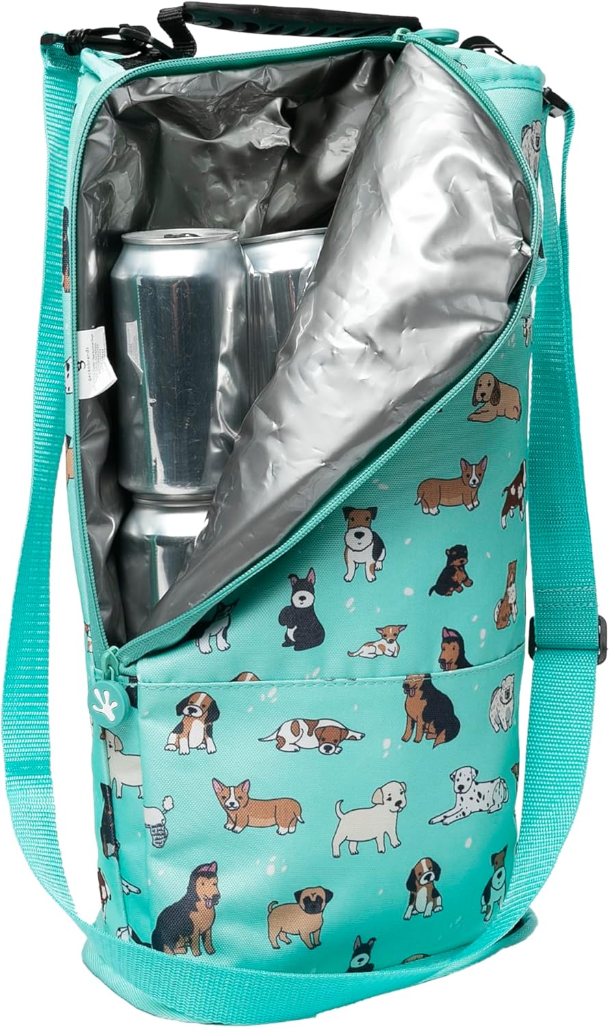 geckobrands Verticool Cooler - Insulated Portable Soft Cooler Bag with Adjustable Shoulder Strap, Holds 9 Cans or 2 Wine Bottles, Perfect for Beach, Picnics, and Outdoor Activities