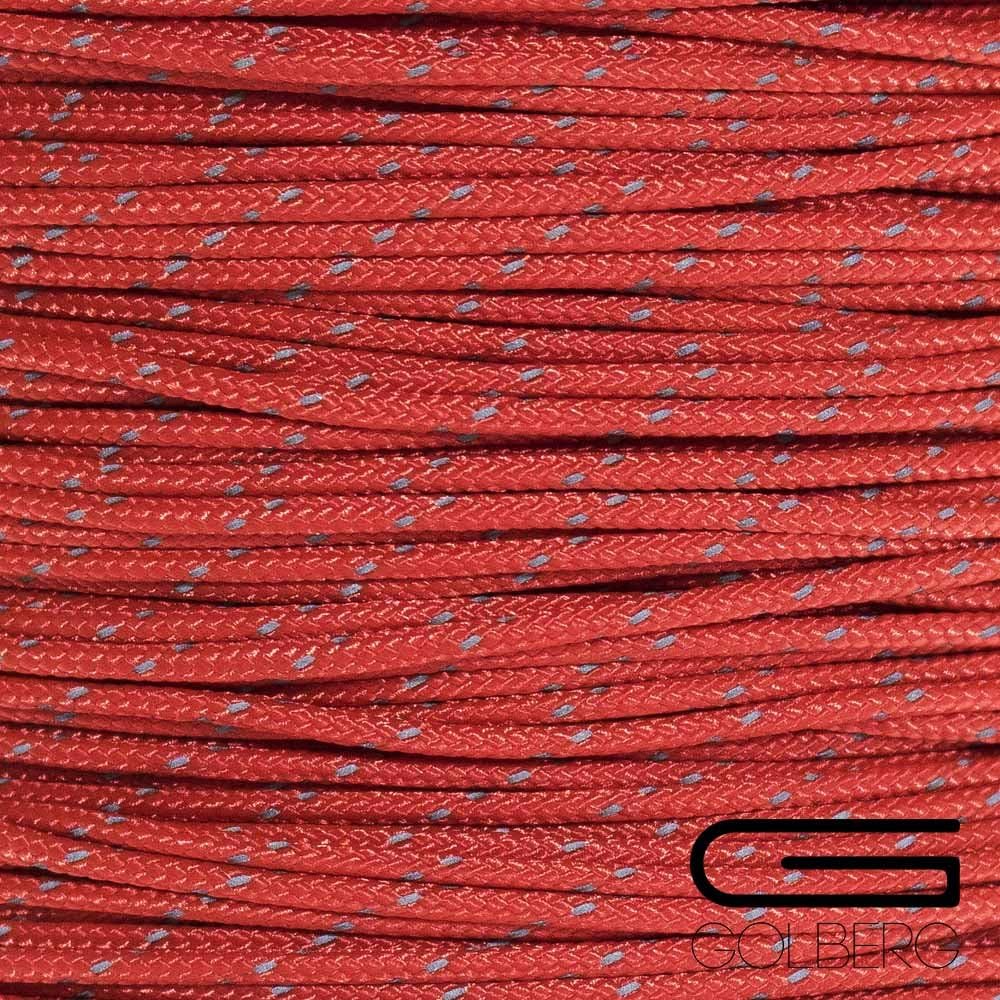 GOLBERG G 1.8mm Fluorescent Reflective 95lb Paracord – 20 Meters – Perfect for Guyline, Tent Rope, Camping, Hiking – (Reflective Neon Orange)