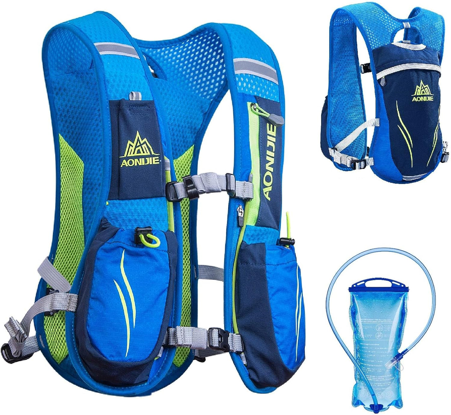 JEELAD Running Hydration Vest Trail Backpack for Women and Men Jogging Trail Race Marathon Cycling Hiking