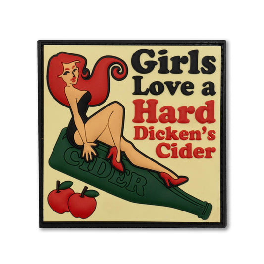 'Hard Dicken's Cider' Humorous Funny PVC Patch: Custom Patches - Tactical Patch for Morale Patch Collectors, Military, Meme Lovers, Anime 3D PVC Patches Tactical