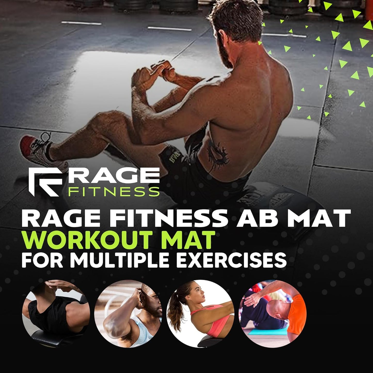Abdominal Mat, Ab Mat, Core Trainer, Crossfit Core Workouts, Sit ups, Crunches - Workouts Included
