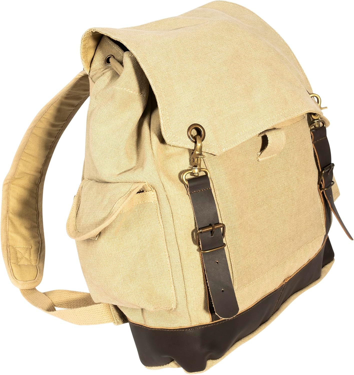 Rothco Vintage Expedition Rucksack - Classic Canvas Backpack for Everyday Adventures