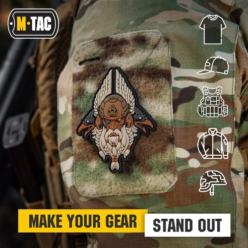 M-Tac Viking Invasion PVC 3D Morale Patch Military & Tactical Army (Odin Coyote)