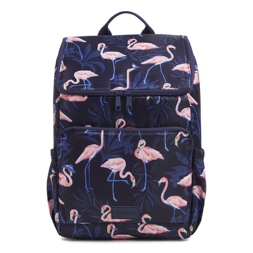 Vera Bradley Recycled Ripstop Cooler Backpack, Flamingo Party, One Size