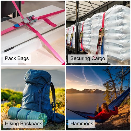 MECCANIXITY Flat Nylon Webbing Strap 2 Inch 5 Yards Polypropylene Webbing Bright Red for Backpack, Luggage-Rack, Outdoor Climbing, DIY Craft