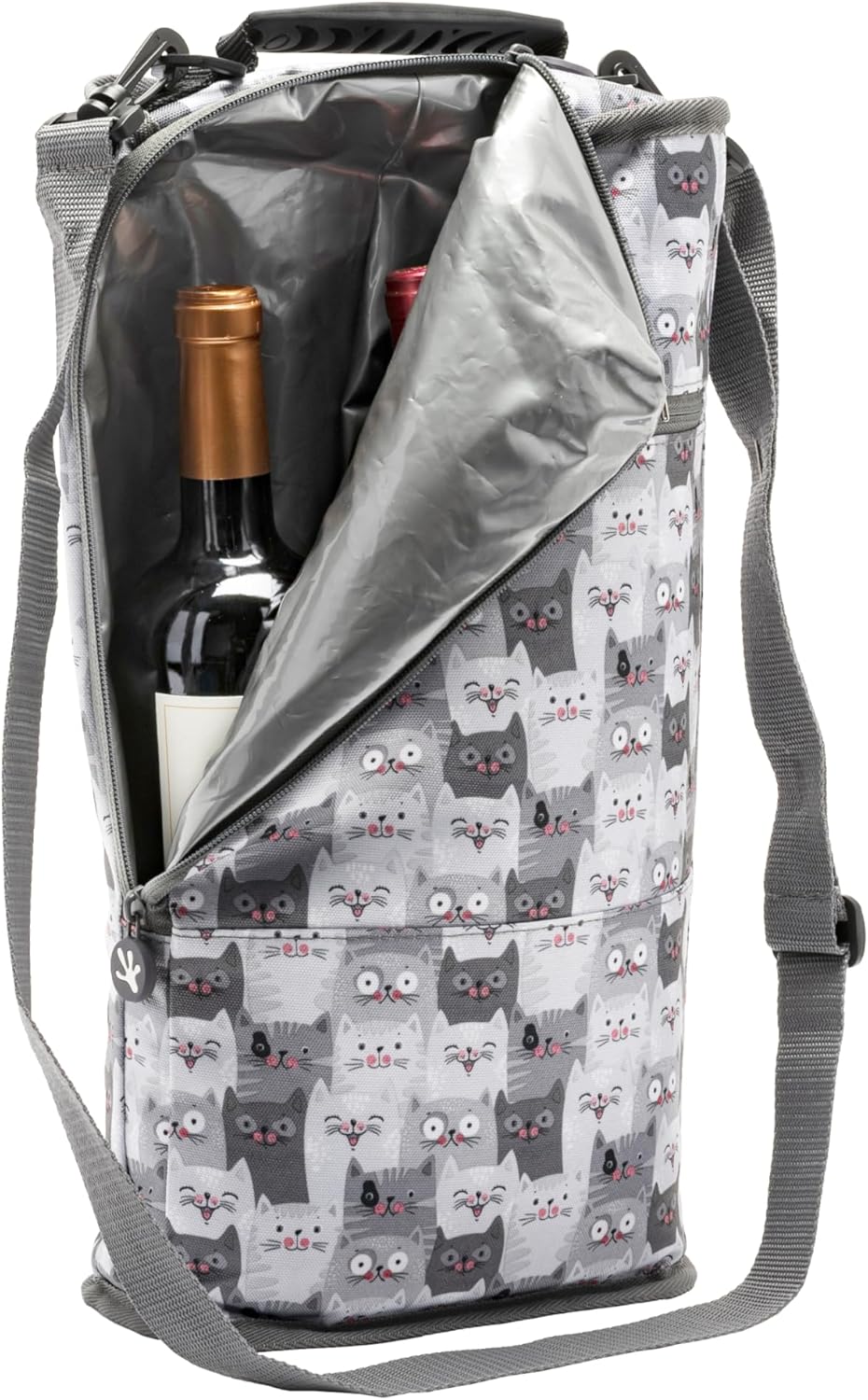geckobrands Verticool Cooler - Insulated Portable Soft Cooler Bag with Adjustable Shoulder Strap, Holds 9 Cans or 2 Wine Bottles, Perfect for Beach, Picnics, and Outdoor Activities