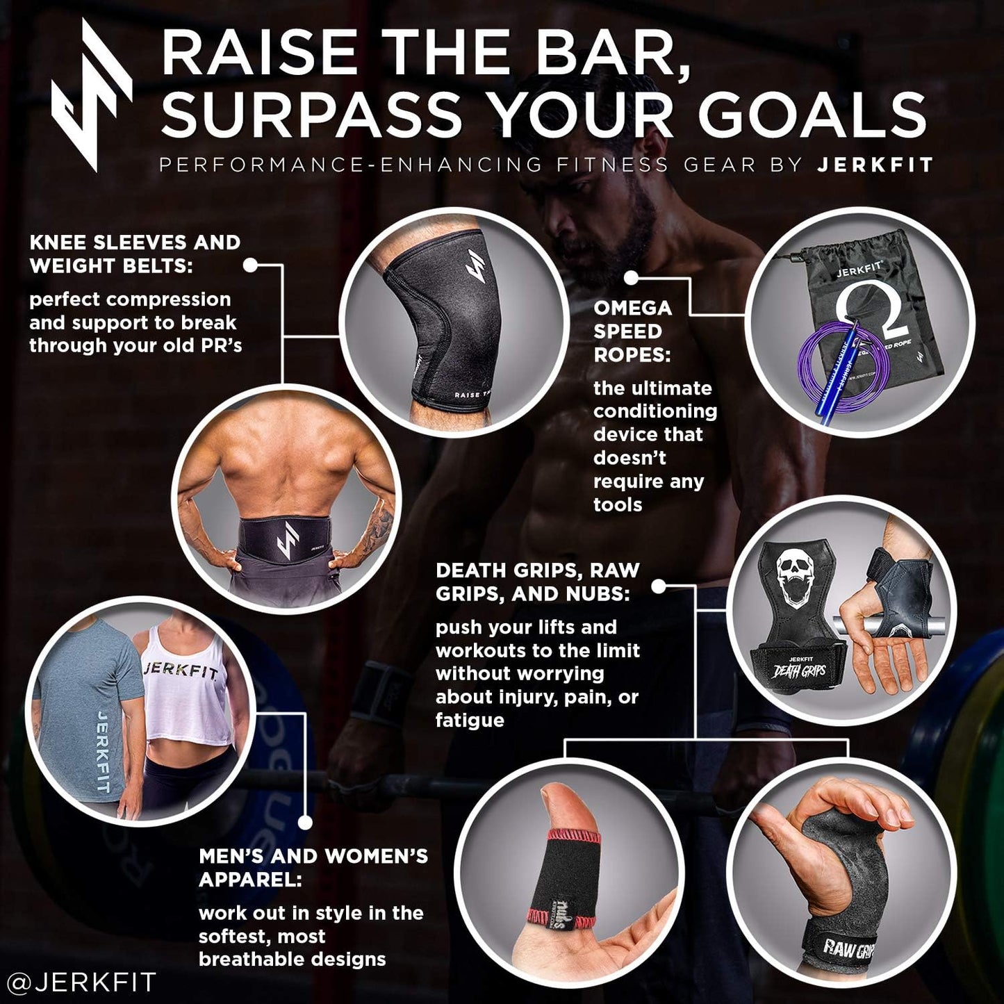 Jerkfit RTB Weight Lifting Belt - Neoprene Weight Belt for Men and Women - Heavy Duty Gym Belt - Deadlift Belt for Powerlifting, Squats, Strength Training, Bodybuilding