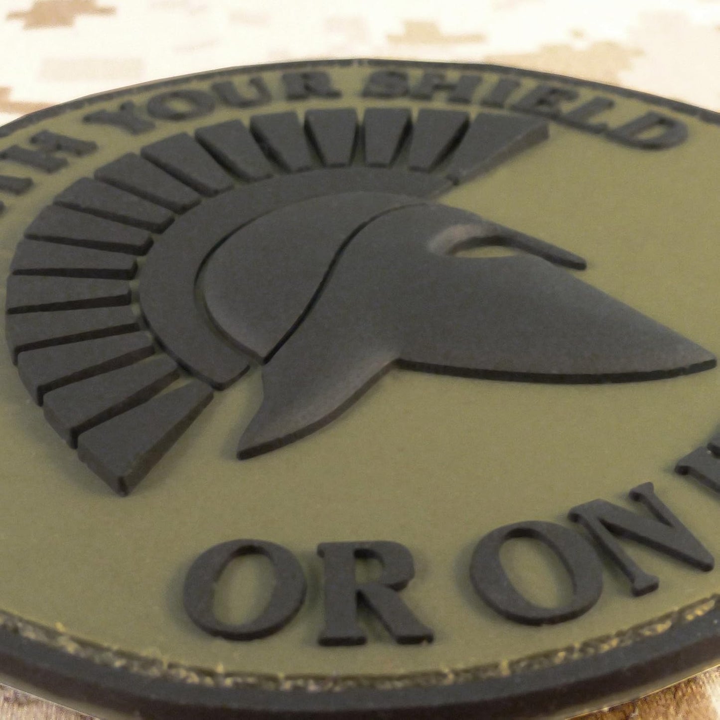Spartan PVC Morale Patch for Velcro - Tactical Blackout Subdued Patch for Backpacks & Hats