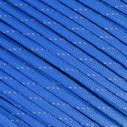 Fluorescent Reflective 550 Type III Guyline Tent Rope Camping Survival Cord High-Visibility Paracord (Reflective Kelly Green, 100 Feet)