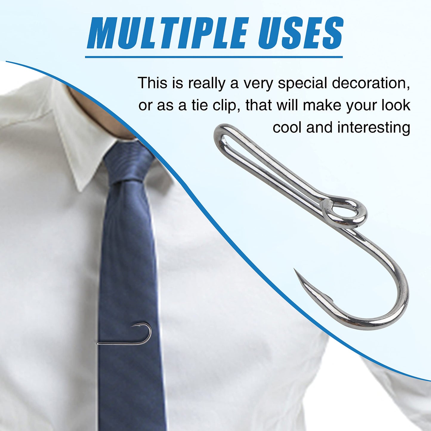 Fishing Hook Hat Pins Fishing Hook Hat Clip Fish Hooks for Hat, Gold/Black Fish Hook Hat Tie Clip for Outdoor 12PCS (mixed-12pcs)