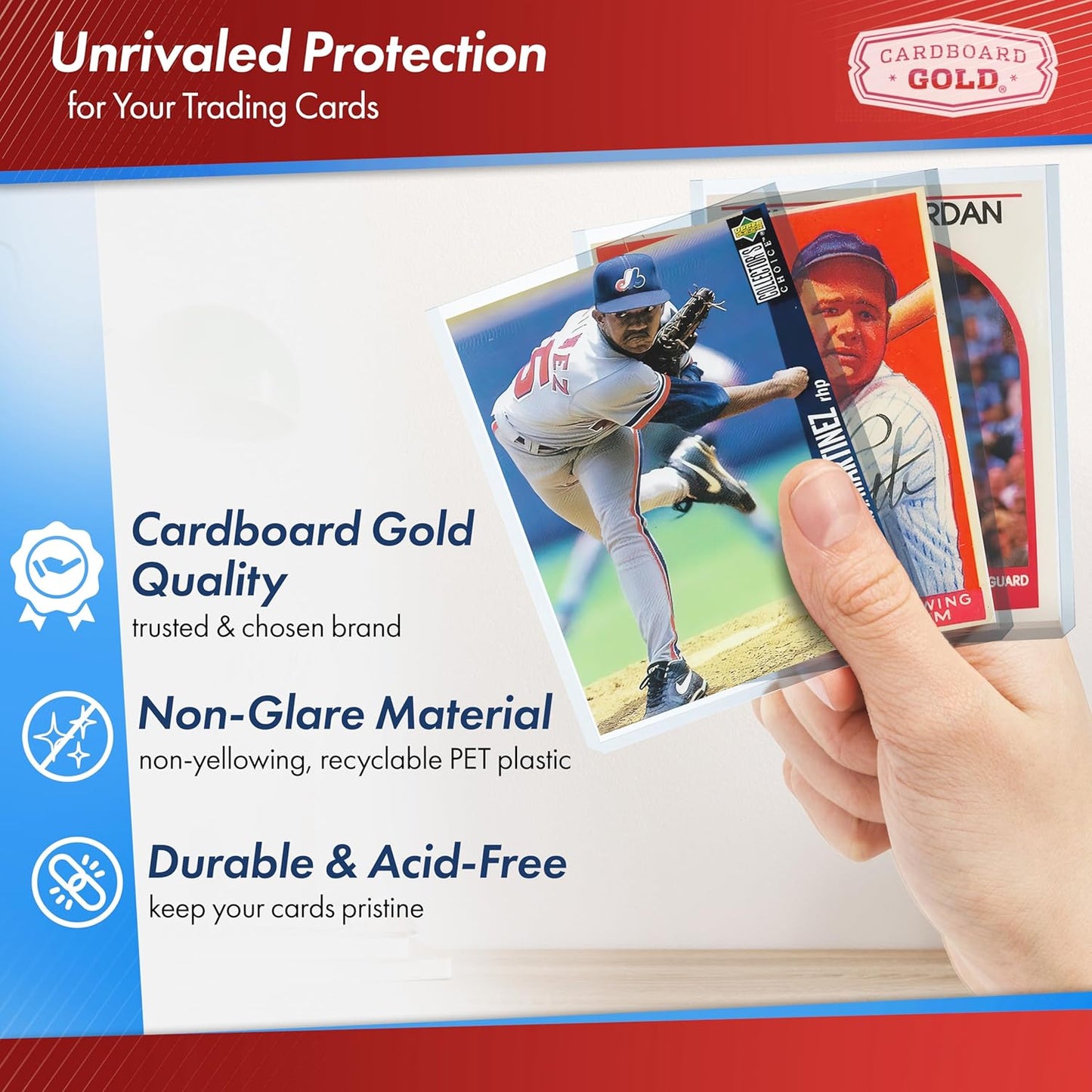 35pt Top Loaders for Cards with Bonus Soft Sleeves - 100 Count - Premium 3x4 Inch Trading Card Toploaders - Protect Your Baseball and Sports Cards with These Hard Plastic Protectors