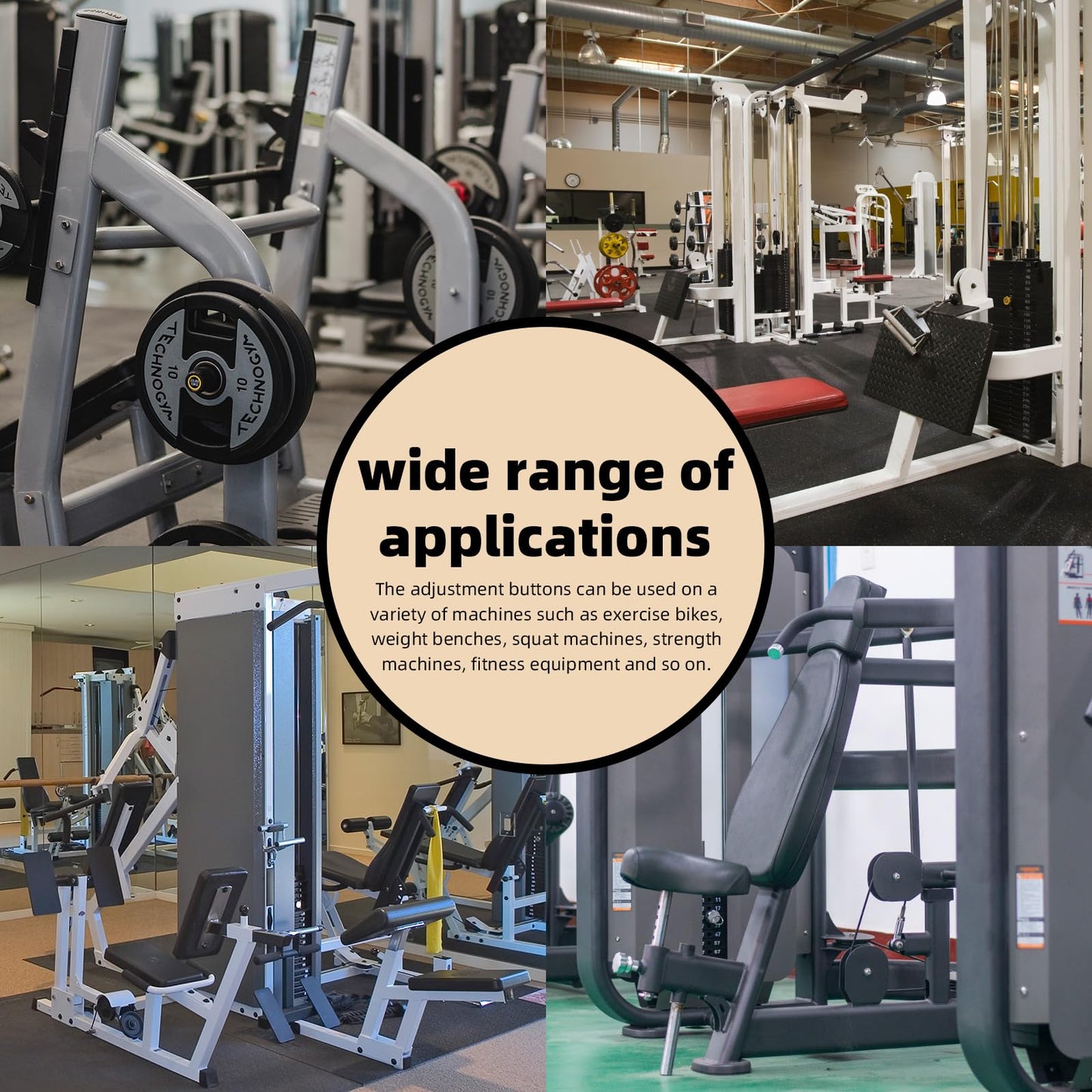 JVNZAM 4 Pcs Pop Pull Pin Knob M16 Pull-up Spring Knob Adjustment, Exercise Bike Pin Knob Replacement Parts for Fitness Equipment Exercise Machines