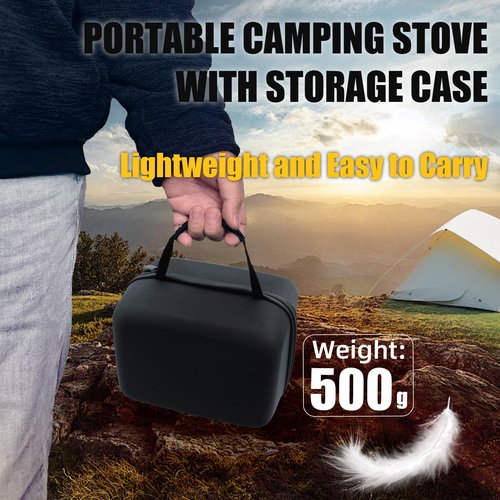 Propane Camping Stove with Carrying Case & Ignition Portable Gas Stove for Outdoor Camping BBQ Hiking