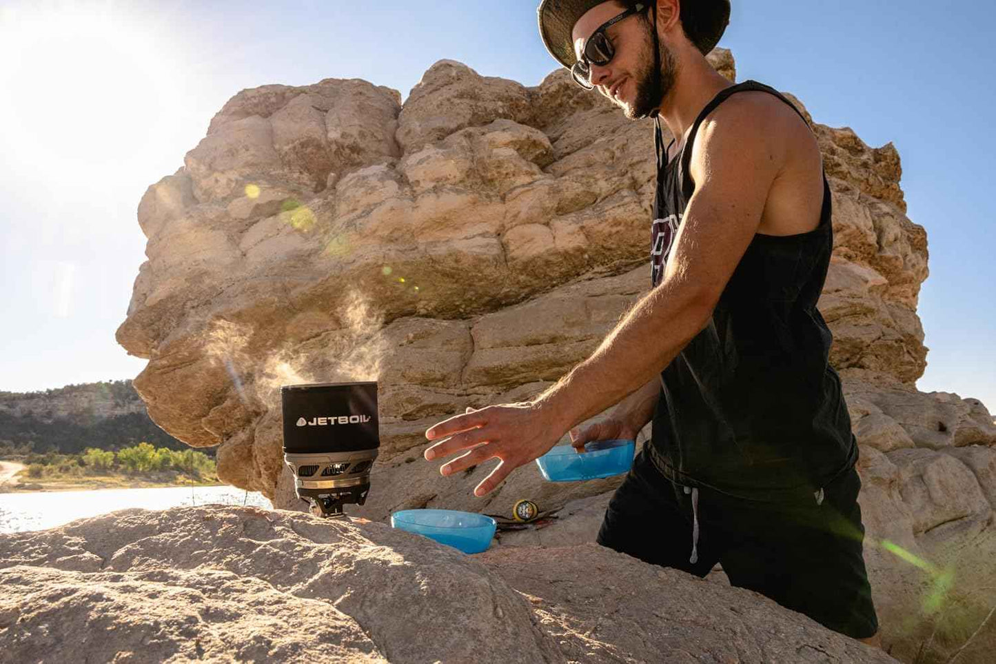 Jetboil MiniMo Camping Stove - Adjustable Heat Backpacking Cooking System