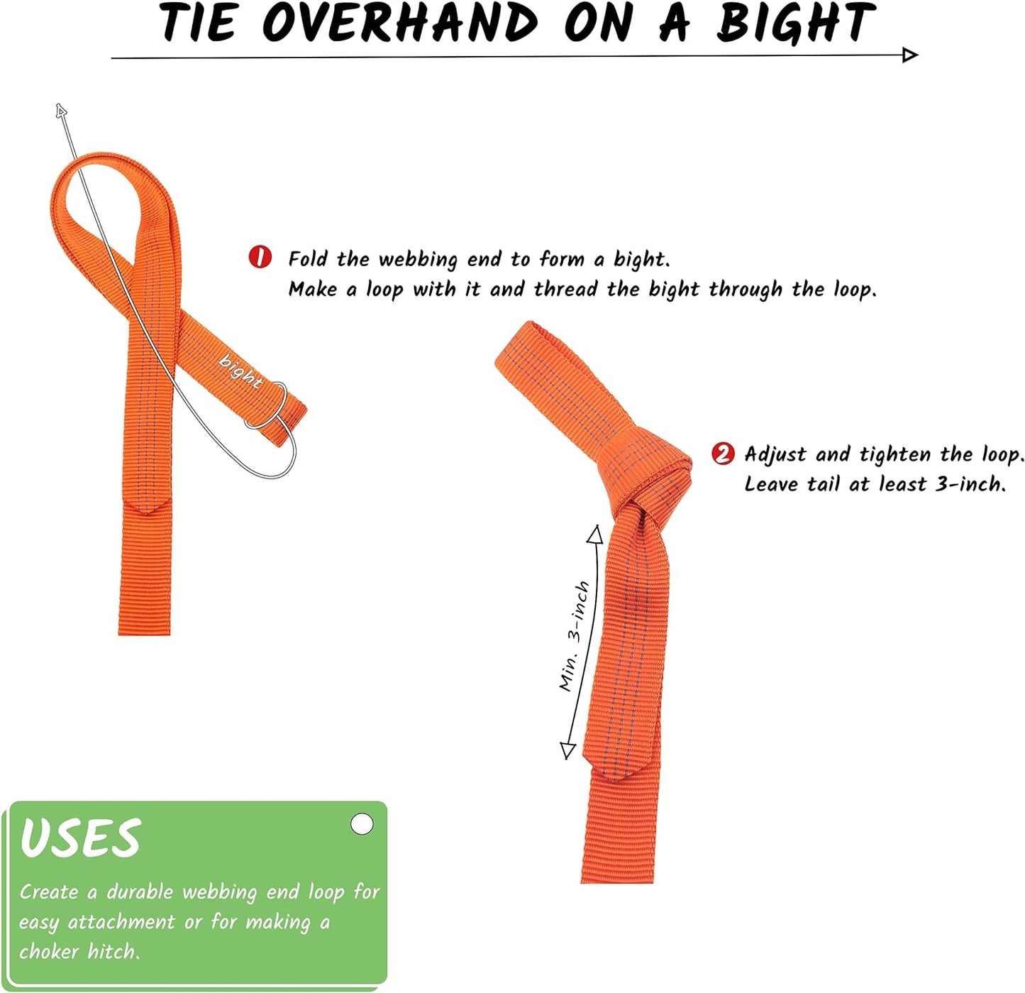 GM CLIMBING 1 inch Nylon Tubular Webbing Tape CE UIAA Certified 4000lb Heavy Duty for Climbing Rescue Rope Works Survival Outdoor General Purposes