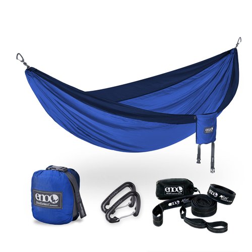 ENO Bundle, Includes The DoubleNest Hammock & Atlas Suspension System, Lightweight, Durable Hammock with Straps for Camping, Hiking & Travel, Royal/Navy