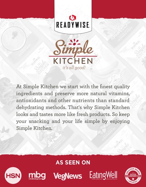READYWISE - Simple Kitchen, Soup Favorites, Variety Pack, 8 Servings Per Pouch, Soup Mix, Family Size, MRE, Freeze Dried Food, Ready To Eat Meals, Hiking & Backpacking Food, Soup for Family, Pack of 4