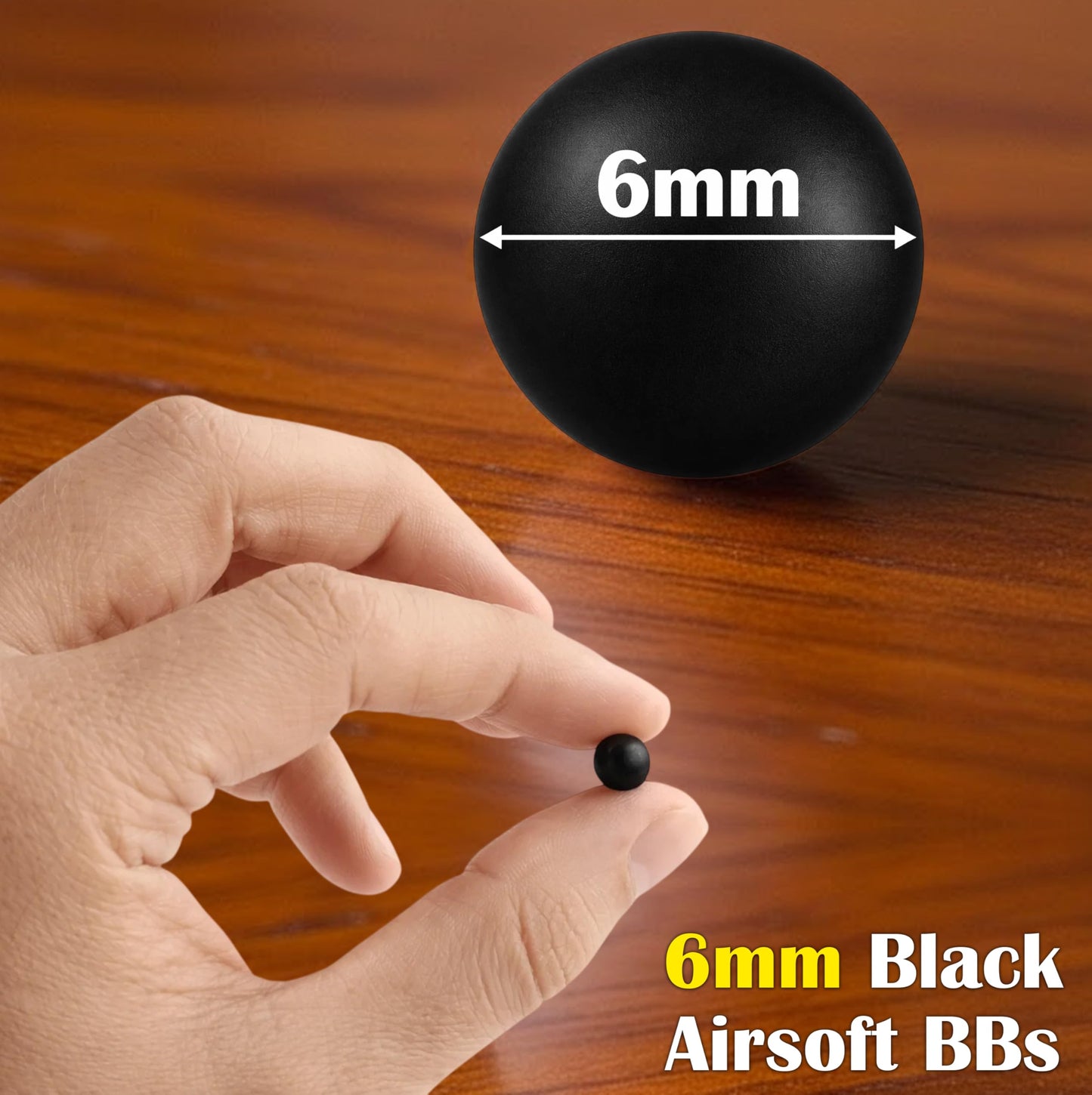 Arsuk 6mm Airsoft BBS 0.20g – Black - 5000 Count - Seamless 6mm Plastic Pellets for Precision Target Practice & Tactical Shooting BBS for BB Guns