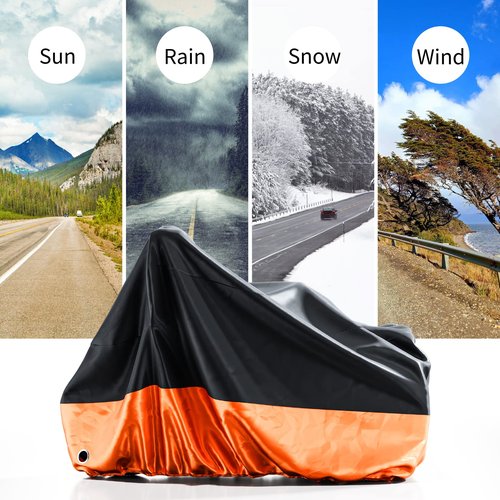 NAIZEA Adult Tricycle Cover Trike Cover, Electric Tricycle Bike Covers Outdoor Storage Waterproof, Heavy Duty Ripstop Material, Rain Sun UV Dust Wind Proof with Lock Hole & Storage Bag