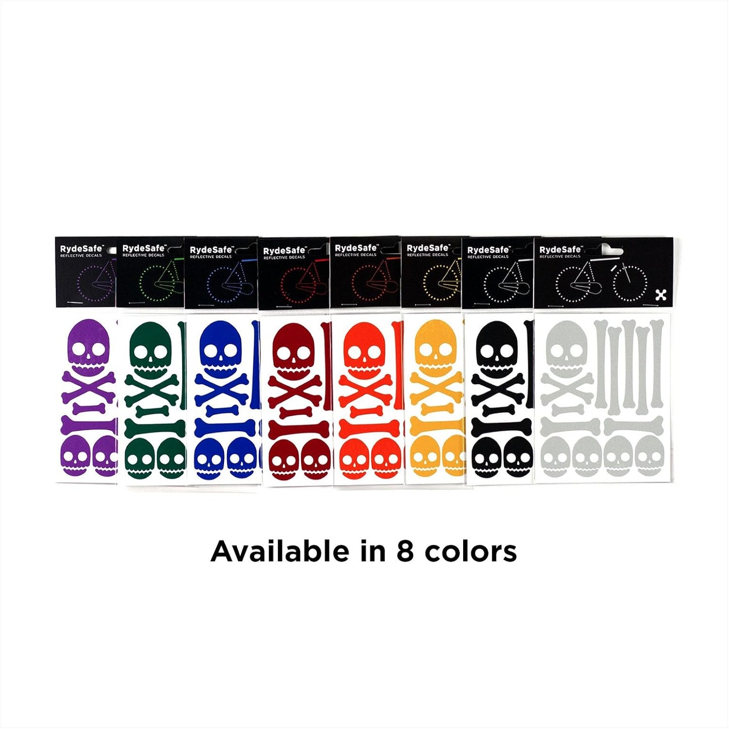 Reflective Decals Skull & Bones Kit, Red