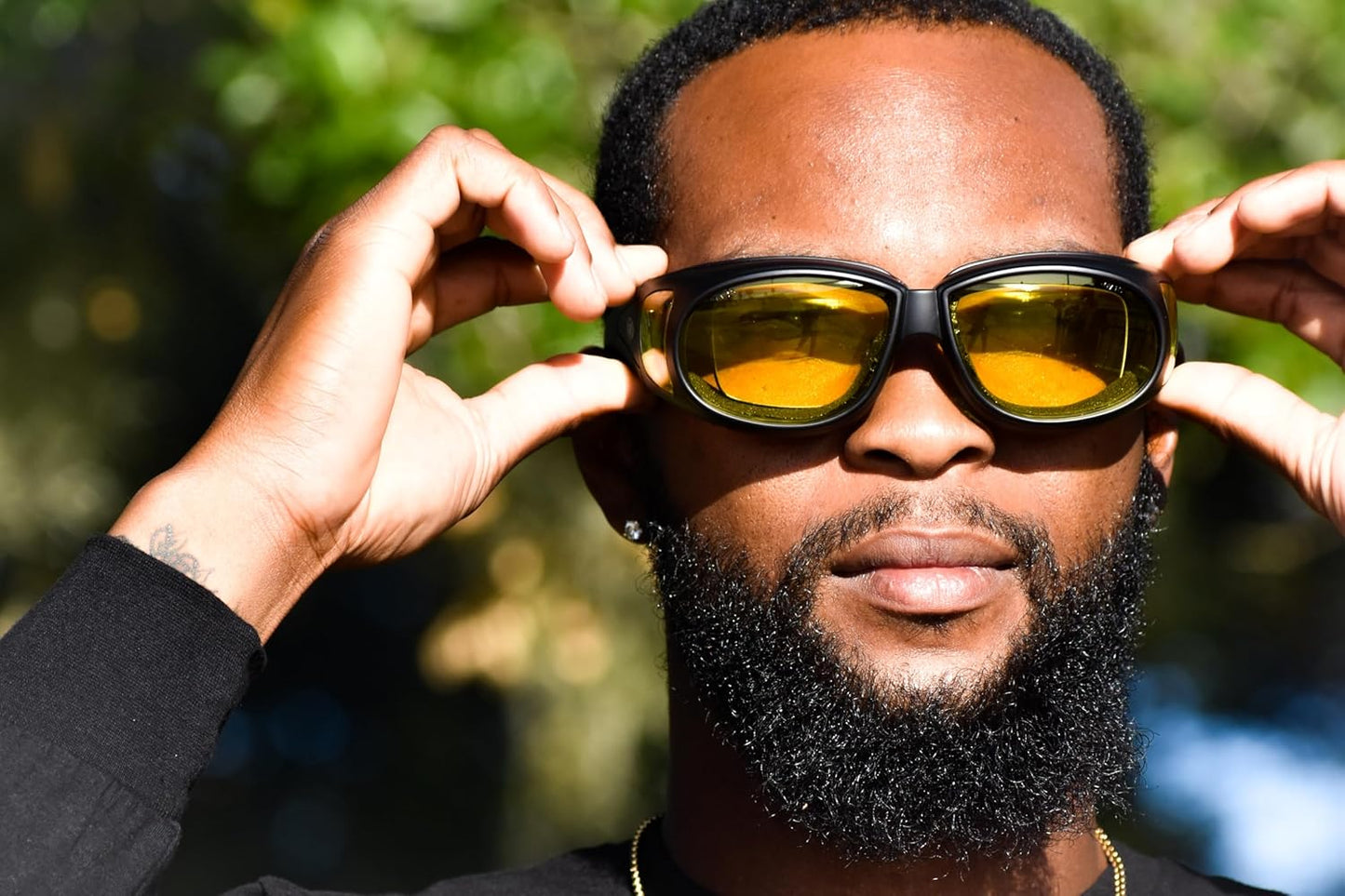 Global Vision Outfitter 24 Sunglasses Matte Black Frames w/Photochromic Yellow to Smoke Lenses ANSI Z87.1+