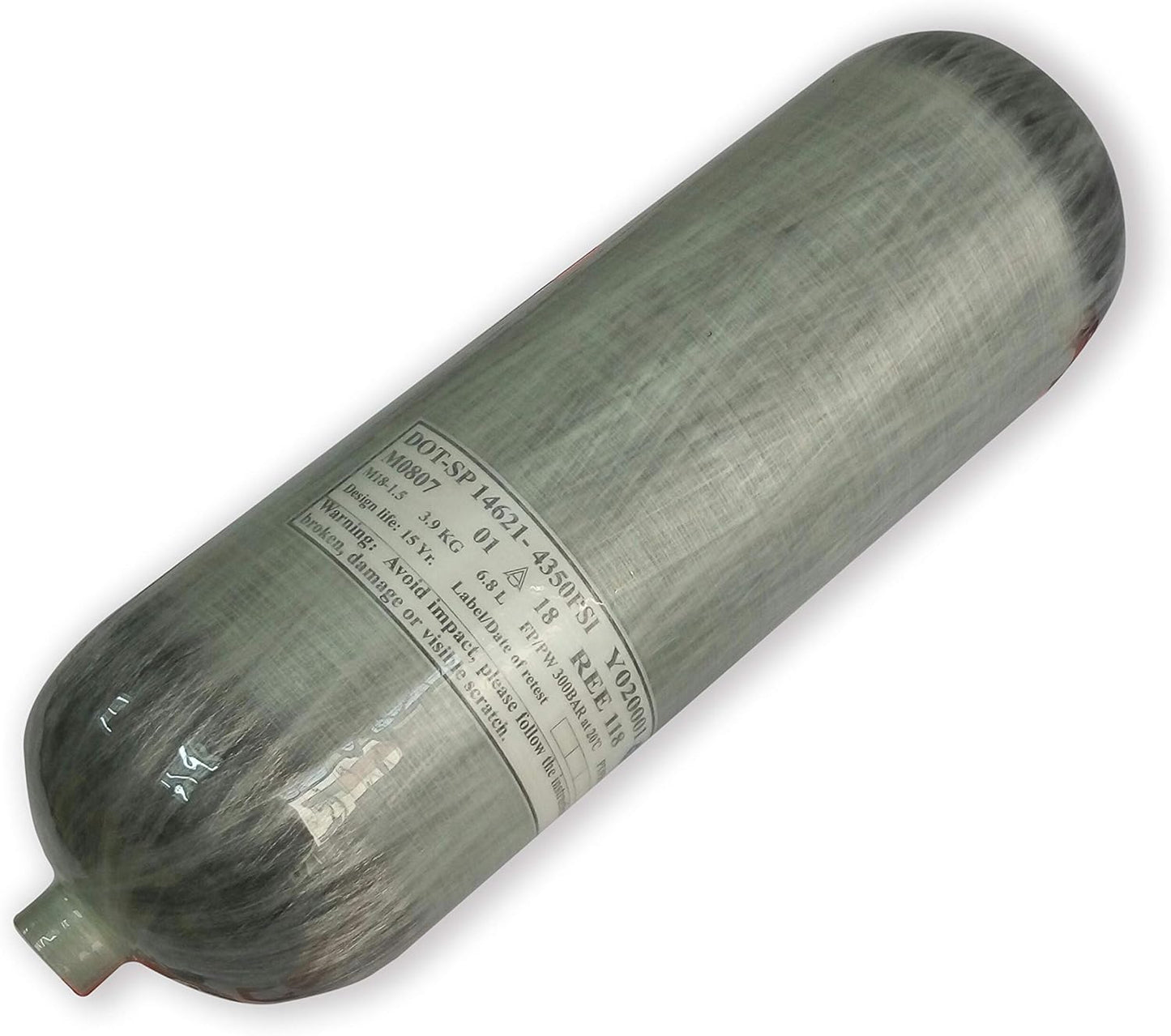 Acecare 6.8L dot Carbon Fiber Tank 416 Cu.in. 4500 psi PCP Air Tank 72 cu ft Scuba Tank for Air Rifle Paintball Diving M18 X 1.5